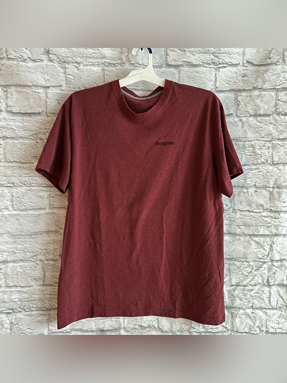 PREOWNED PATAGONIA DARK RED SHORT SLEEVE TSHIRT SIZE XL